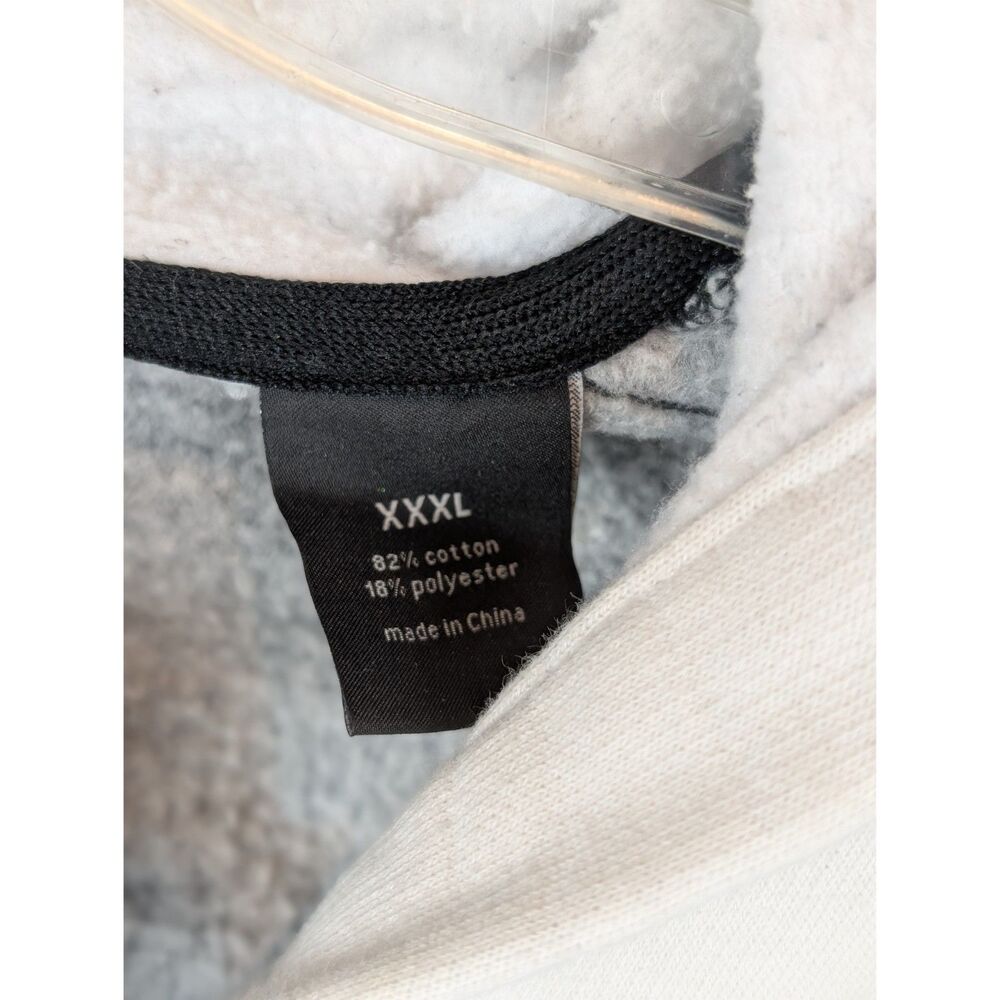Y2K Sean John Full Zip Hooded Sweater Grey , Black and White Men's Size 3XL - Picture 13 of 16